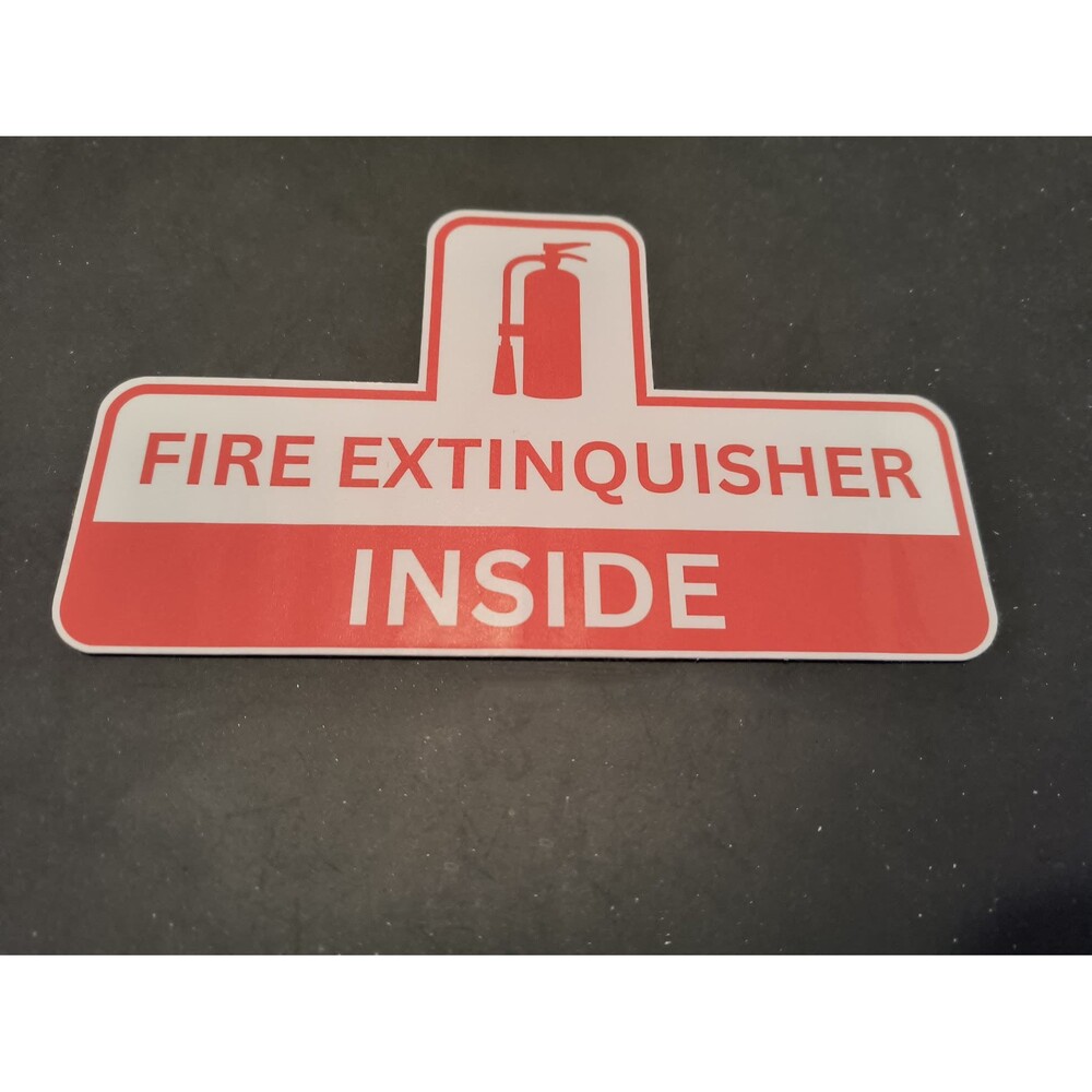Fire Extinguisher Sticker Sign Decal Waterproof Vinyl (2 Pack)